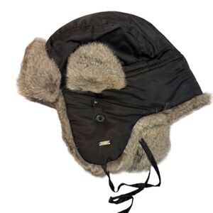 Unisex Trapper Hat With Rabbit Fur
